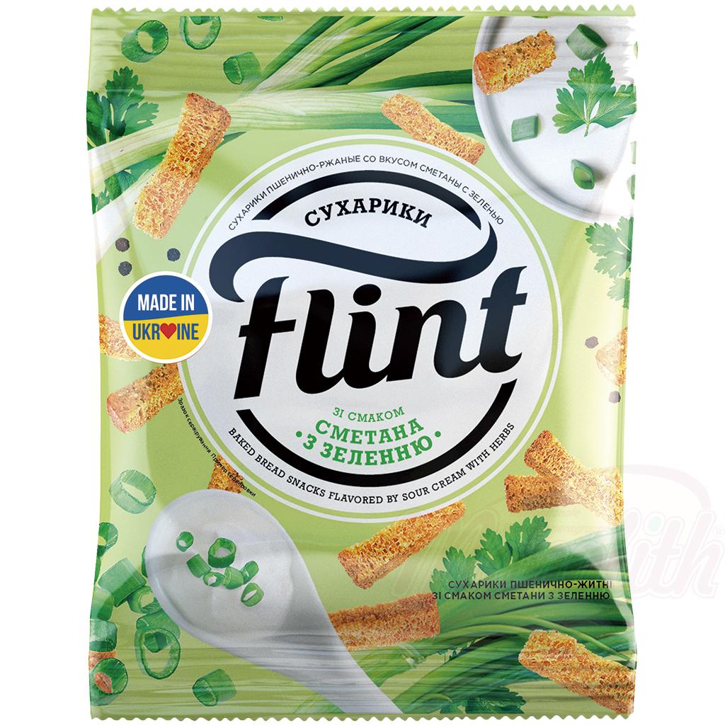 "Flint" - wheat bread snack with sour cream and herb flavor