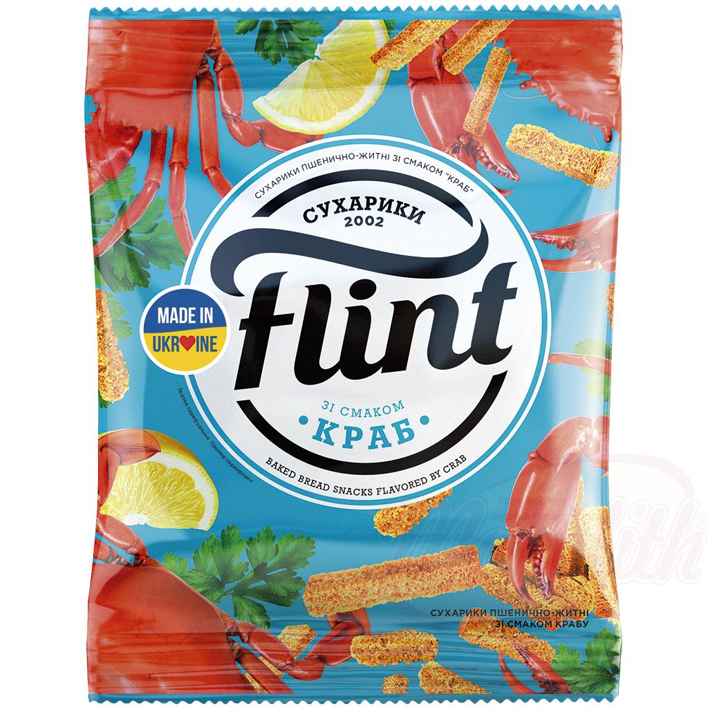 "Flint" - a crab-flavored wheat bread snack