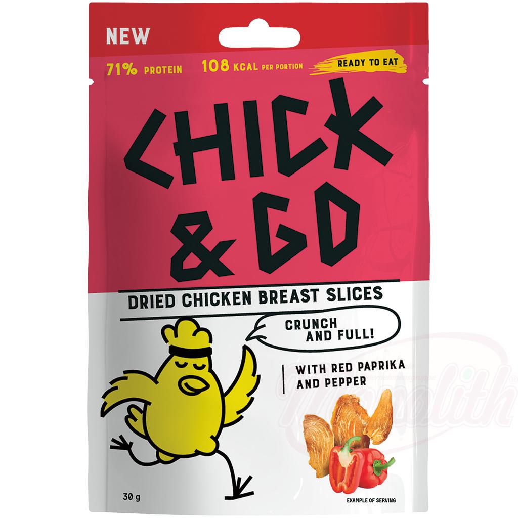 "CHICK & GO" Сушеные ломтики куриной грудки с паприкой и перцем